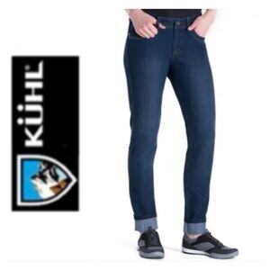 Kuhl Danzr Skinny Blue Denim Jeans Women's Size 10 Long (34) Stretch Drawstring
